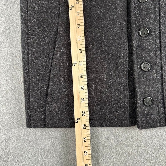 Filson Mens Mackinaw Wool Vest Charcoal Gray 100% Virgin Wool Made in USA V-Neck - Picture 7 of 9